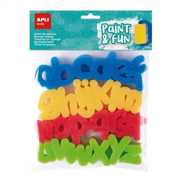 Sellos de Esponja Abc Minusculas Apli Kids Paint & Fun Blister 26 ud Exclusivo