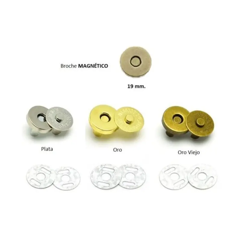Ocasión Especial Imanes para Bolso 2cm - Cierre Magnético - Plateado