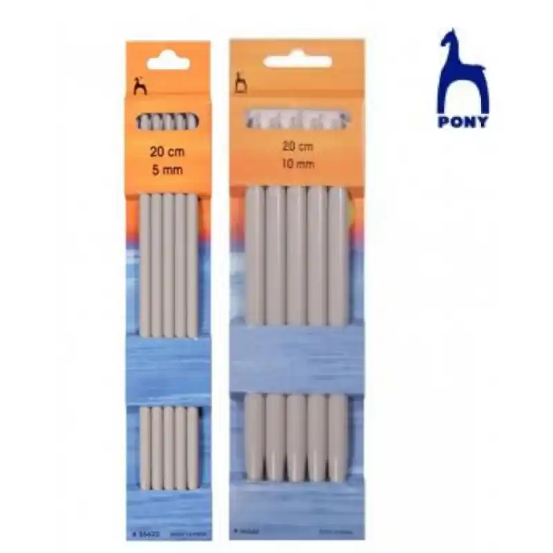 Original Agujas de dos puntas calcetín de 20cm Pony - 2 mm