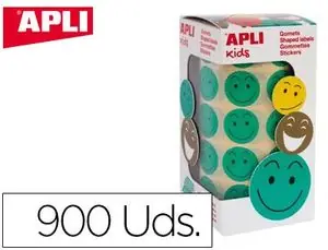 Rollo Gomets Apli Smiley 20 mm Verde Novedad
