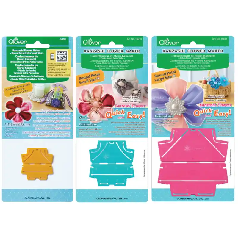 Creadores de Flores Kanzashi Pétalo Redondo Clover - Extra pequeño Precio Económico