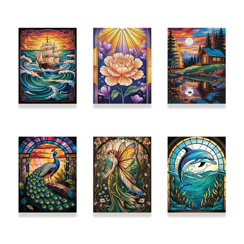 Barato Pintar por números – 6 mini pinturas | Conjunto de Luz pintada