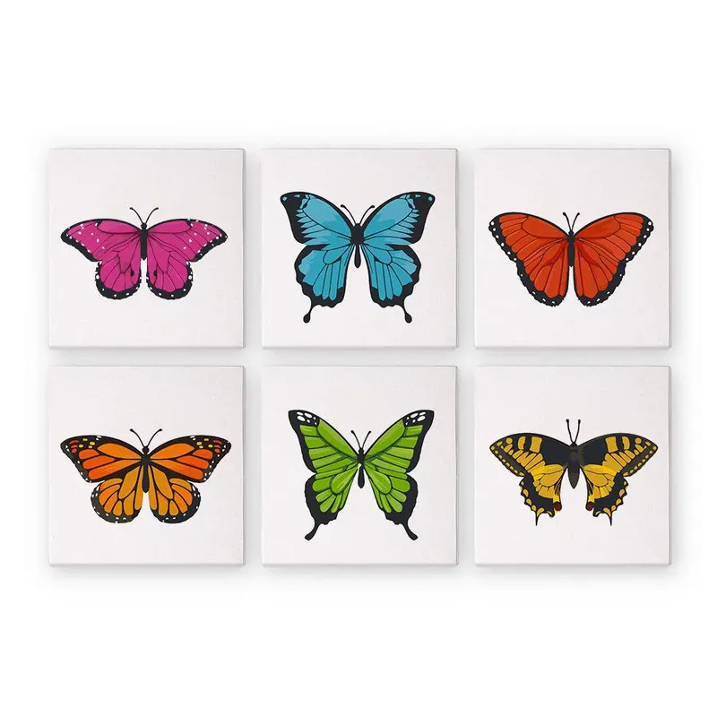 Precio De Fábrica Pintar por números – 6 mini pinturas | conjunto de mariposas