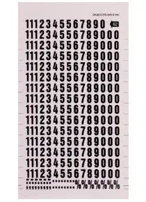 Exclusivo Numeros Transferibles Negros 8 mm Blister 1 Hj