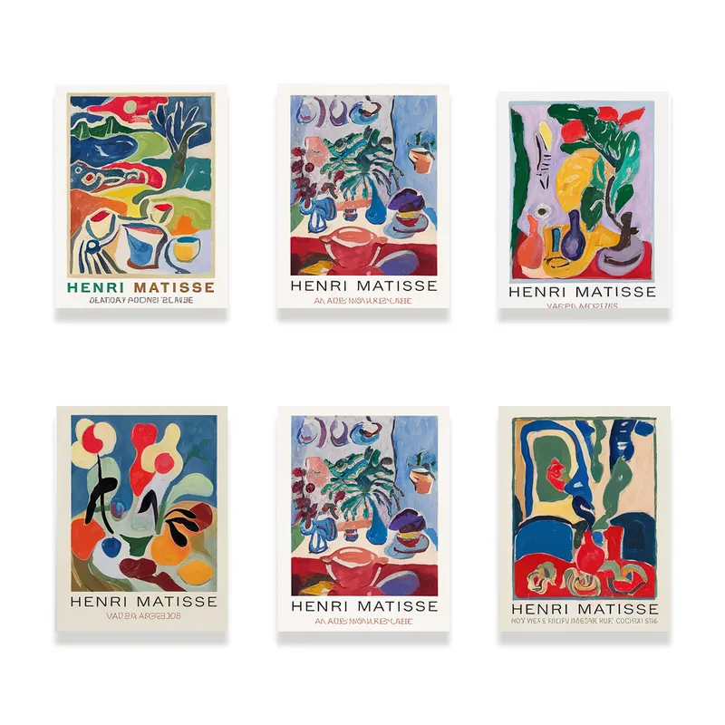 Pintar por números – 6 mini pinturas | Conjunto de obras maestras de Matisse Mejor Calidad