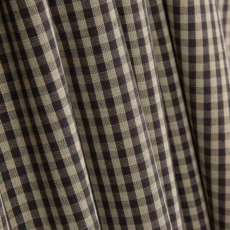 Certificado Vichy Algodón Gris Oscuro-Camel