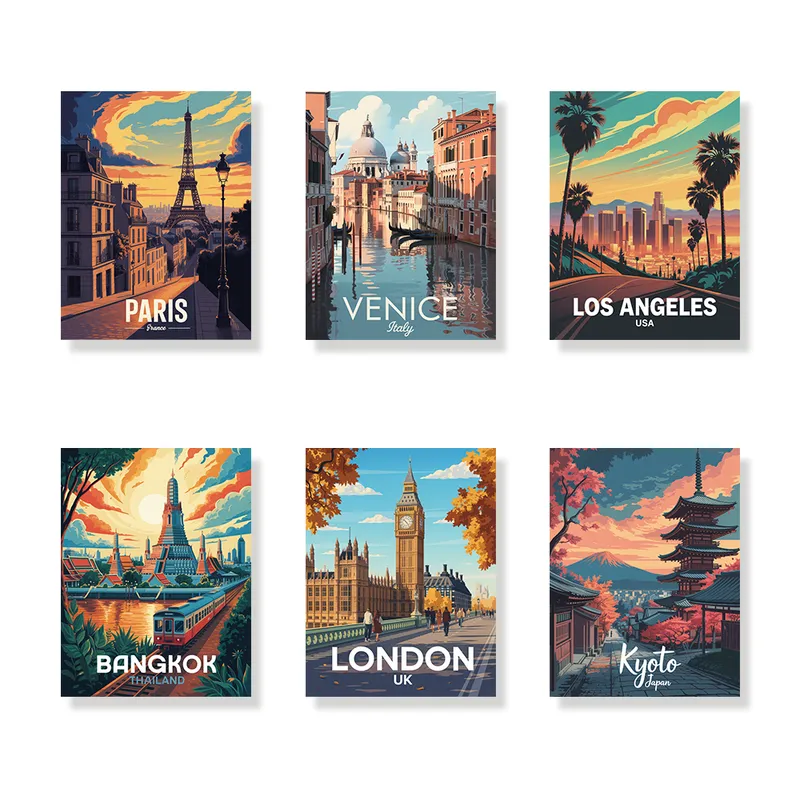 Pintar por números – 6 mini pinturas | Conjunto de Sueños de maleta Disponible Ahora