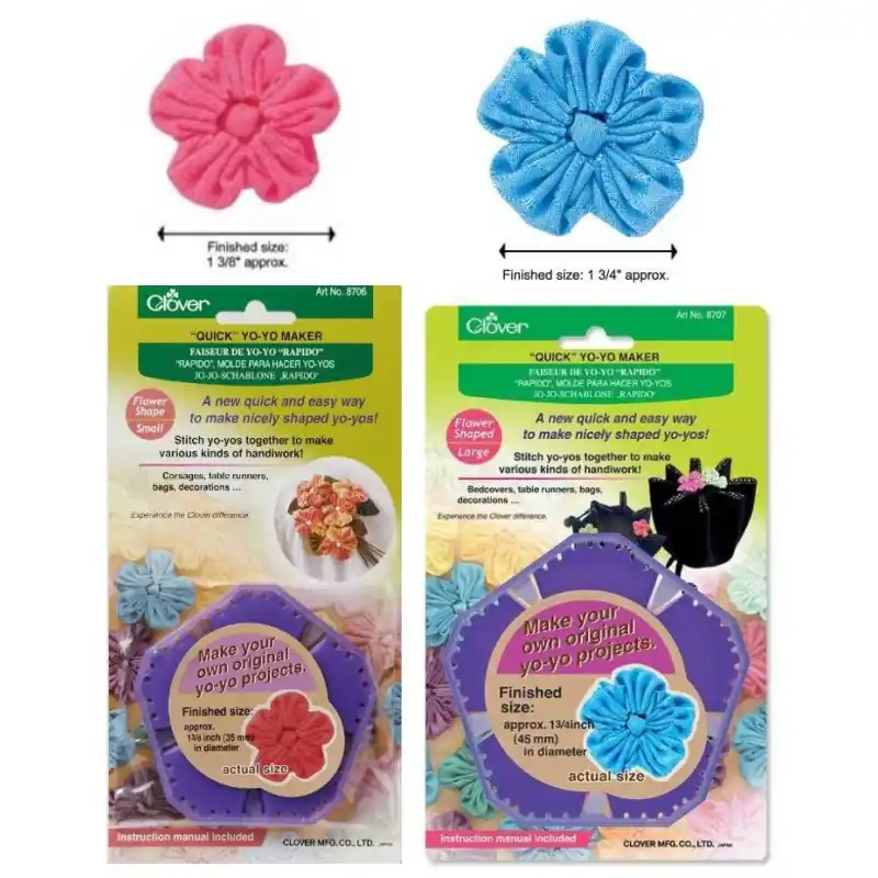 Molde "Quick" Yo-Yo Maker con Forma de Flor Clover - Pequeño Ordena Ya