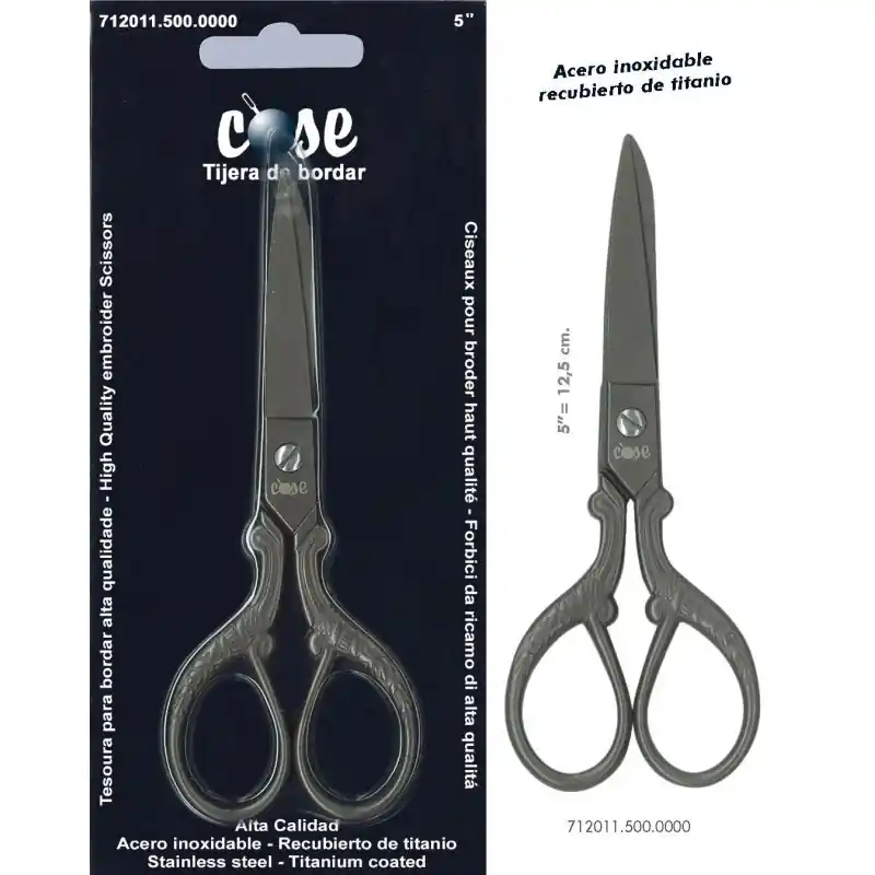 Tijeras de Bordar Vintage Cecilia: Acero Inoxidable con Recubrimiento de Titanio Pago Seguro