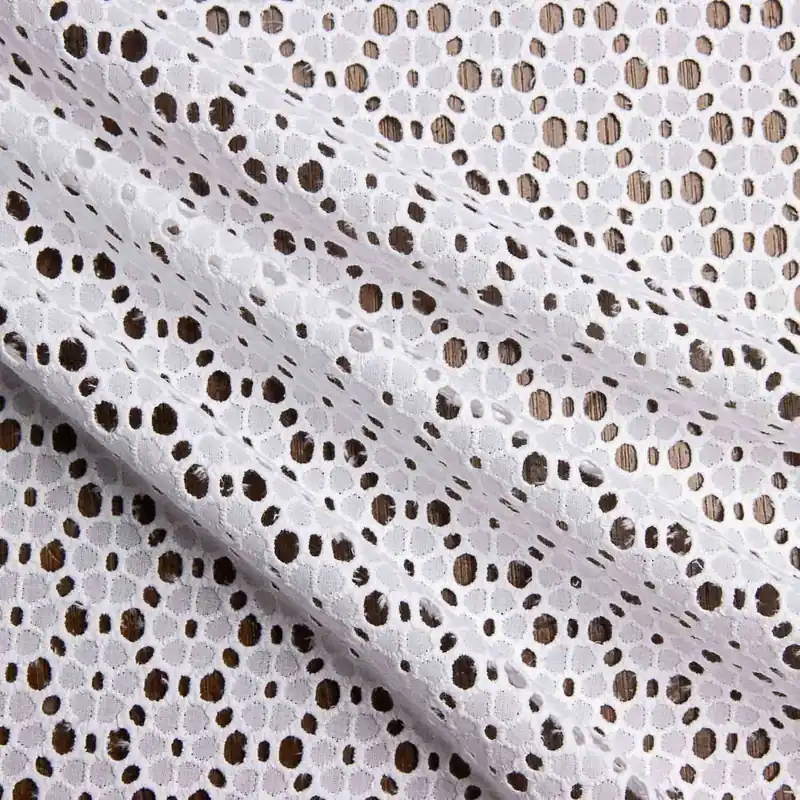 Entrega Rápida Bordado Suizo Margarita Blanco Natural