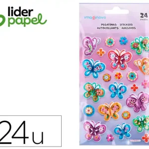 Favorito De Clientes Pegatinas Liderpapel Mariposas Magic Dreams con Relieve 190X105 mm en Blister