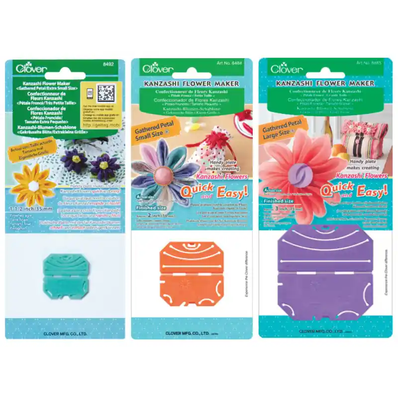 Ordenar Ahora Mismo Molde Kanzashi Clover - Pétalo Fruncido - 3,5 cm