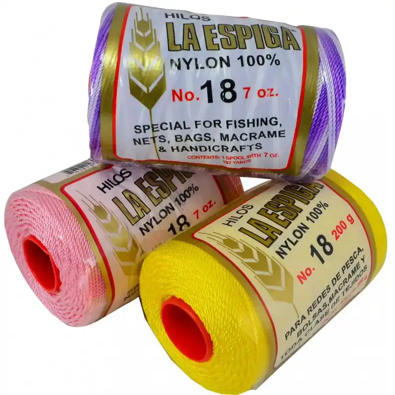 Hilo La Espiga nº18 Omega: Nylon Resistente para Ganchillo, Macramé y Redes - 1 Blanco Pedido Al Por Mayor