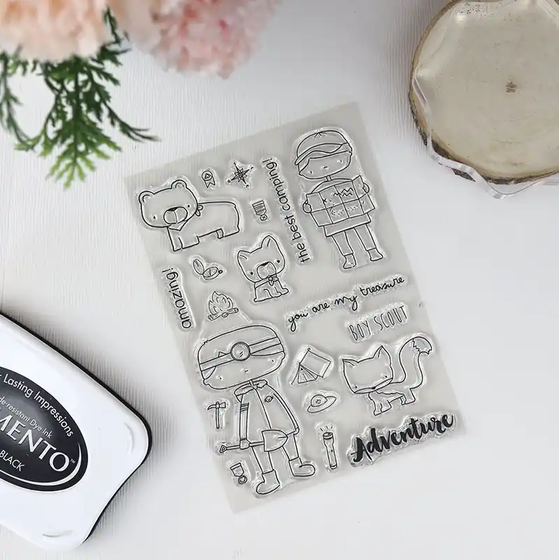 Auténtico Set de sellos The best camping, de A la montaña