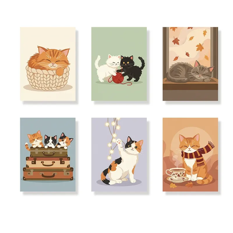 Compra Ahora Pintar por números – 6 mini pinturas | Rincón acogedor para gatitos