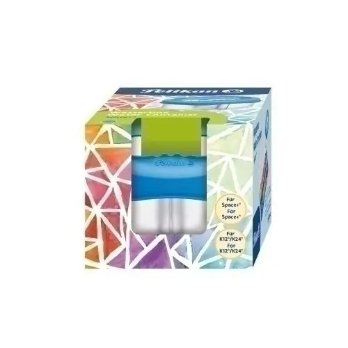 Contenedor de Agua Antivuelco con 3 Compartimentos para Pinceles Pelikan Azul Edición Limitada