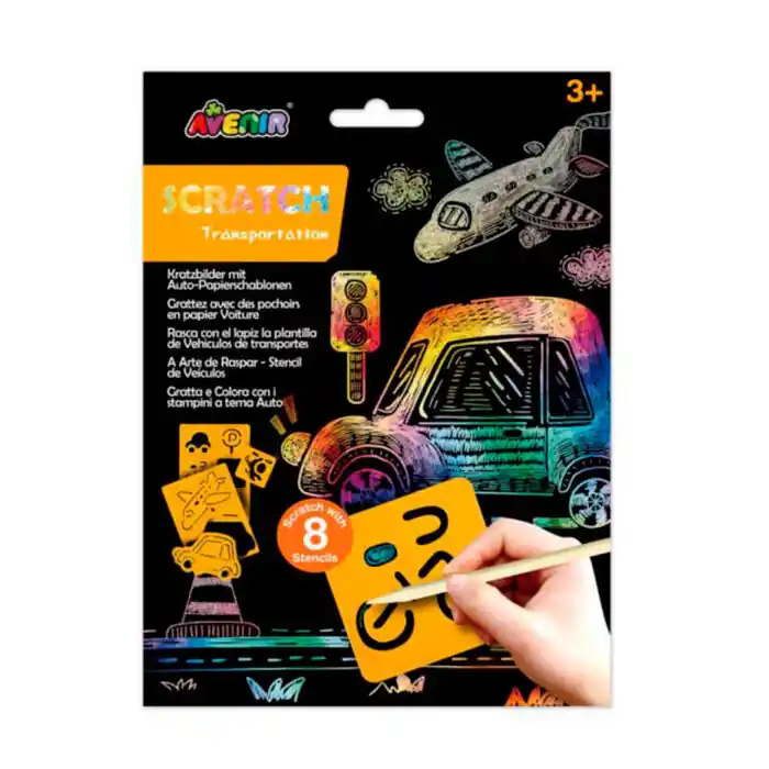 Scratch con Plantilla Avenir Transportes Pago Seguro