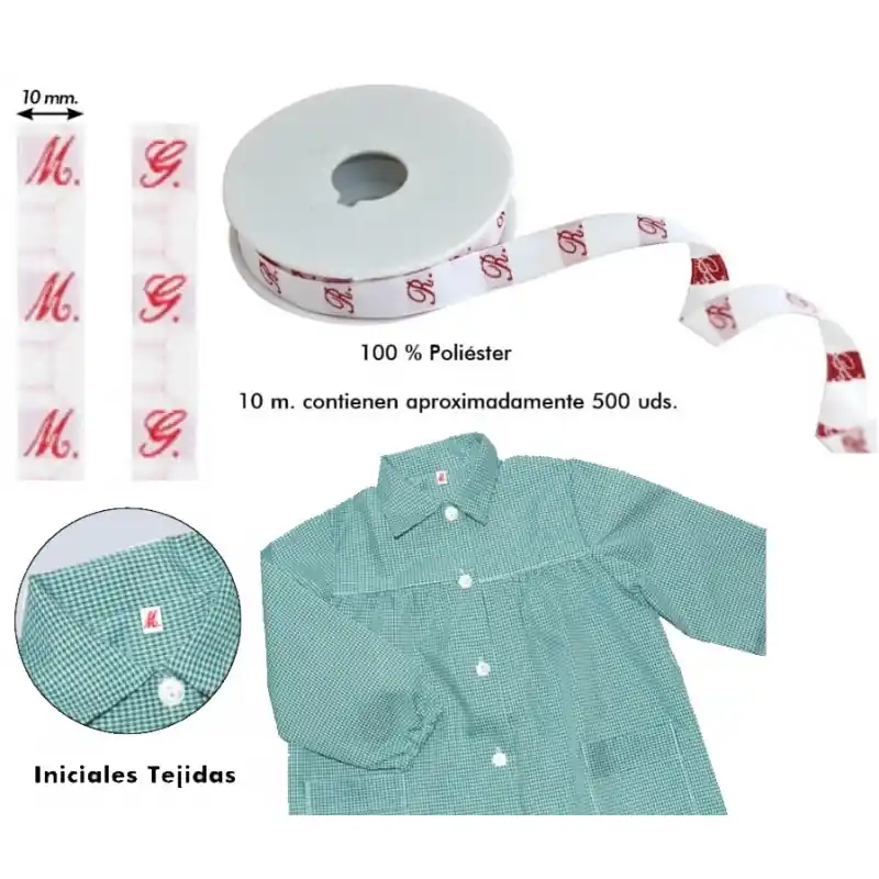 Etiquetas letras de coser alfabeto Manubens - A Mayoreo