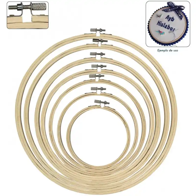 Bastidor redondo Bambú Cose - 13 cm Hecho A Mano