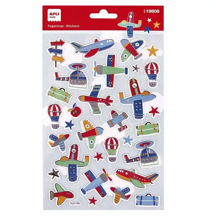 Blister Pegatinas Apli Vehiculos Aereos 1 Hoja De Moda