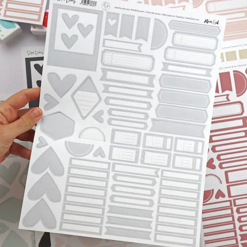 Hoja de troquelados Azul. Especial documenta Nueva Colección