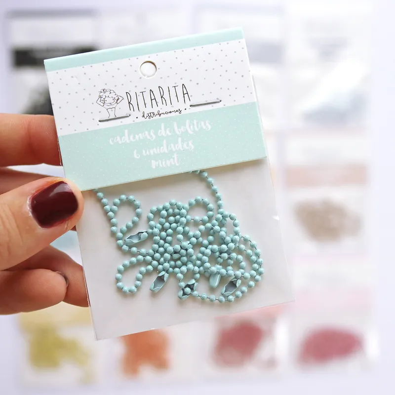 Moderno Set de cadenas de bolitas Menta