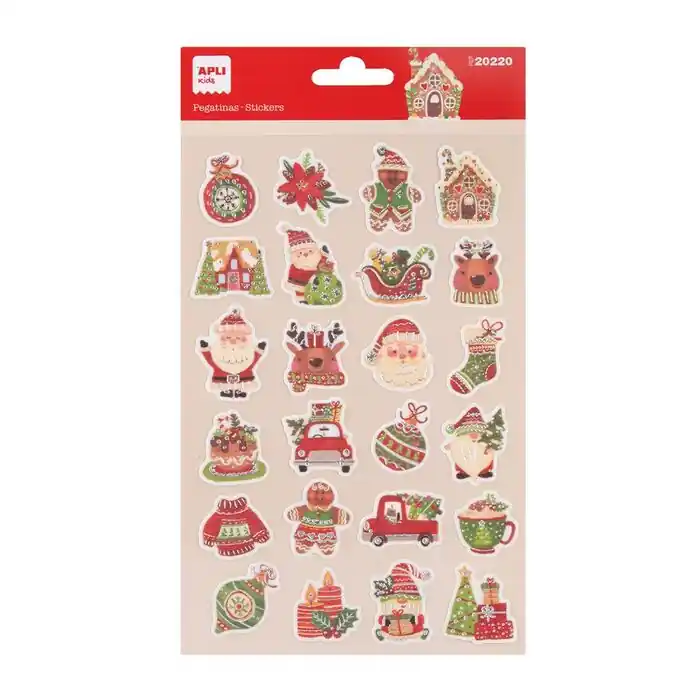 Disponible Ahora Blister Pegatinas Navidad Apli Xmas 1 Hoja