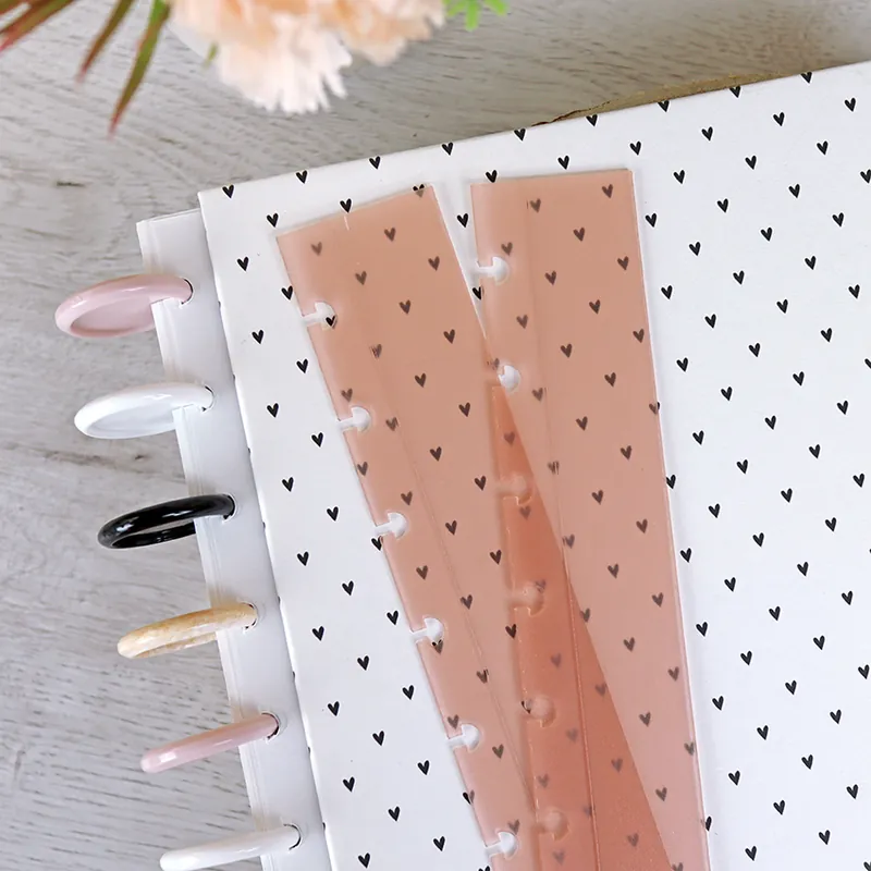 Comprar En Línea Guías A5 Rosa translúcido para encuadernación con disco