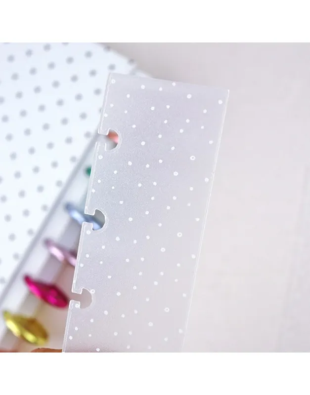 Precio Económico Guías A5 Topos blancos para encuadernación con disco