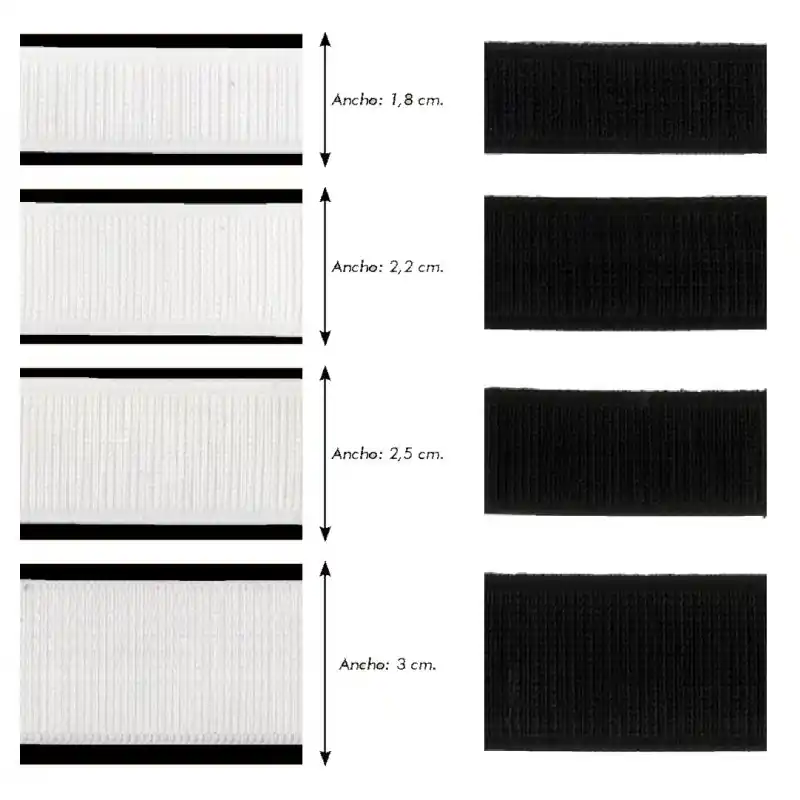 Nueva Colección Cinta Elástica Rayada por Metros - 1,8 cm - Blanco