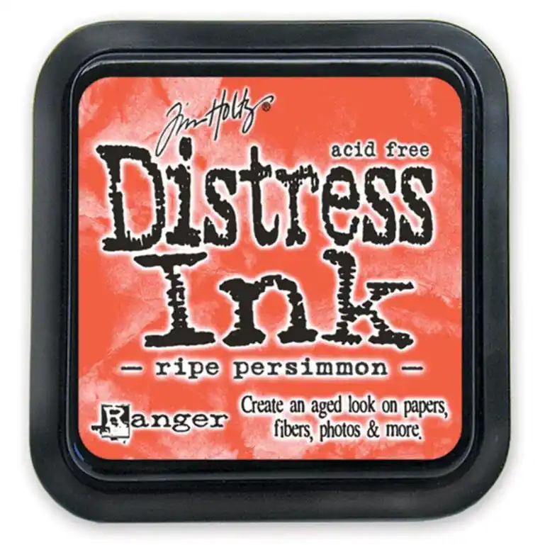 Tinta Distress Ripe Persimmon, de Tim Holtz Hecho A Mano