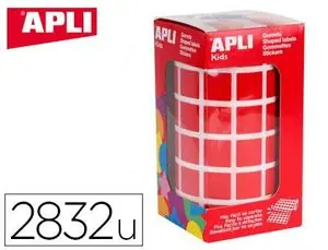 Rollo Gomets Apli Cuadrado 15 mm Rojo Profesional