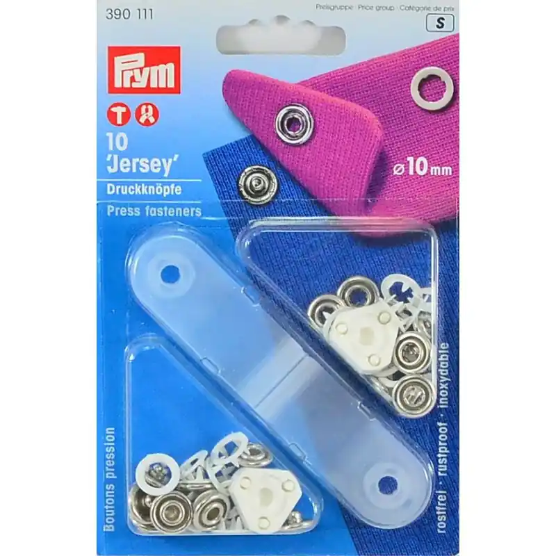 Tendencia Botones de Presión Blancos 10mm Prym Jersey