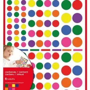 Blister Gomets Redondos Multicolor 6 Hj Entrega Rápida