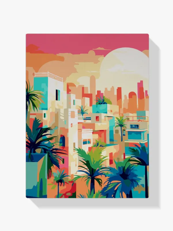 Pintar por Números – Atardecer urbano Mejor Calidad