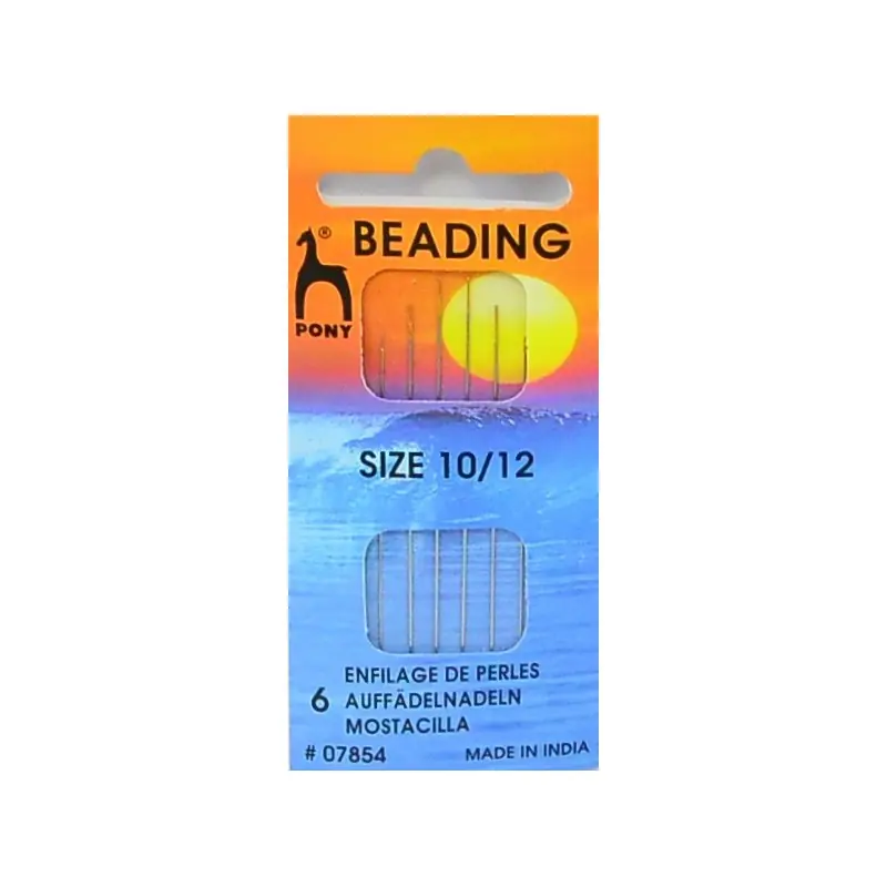De Moda Agujas para Perlas Pony 10/12 - 6 Unidades para Mostacillas y Abalorios