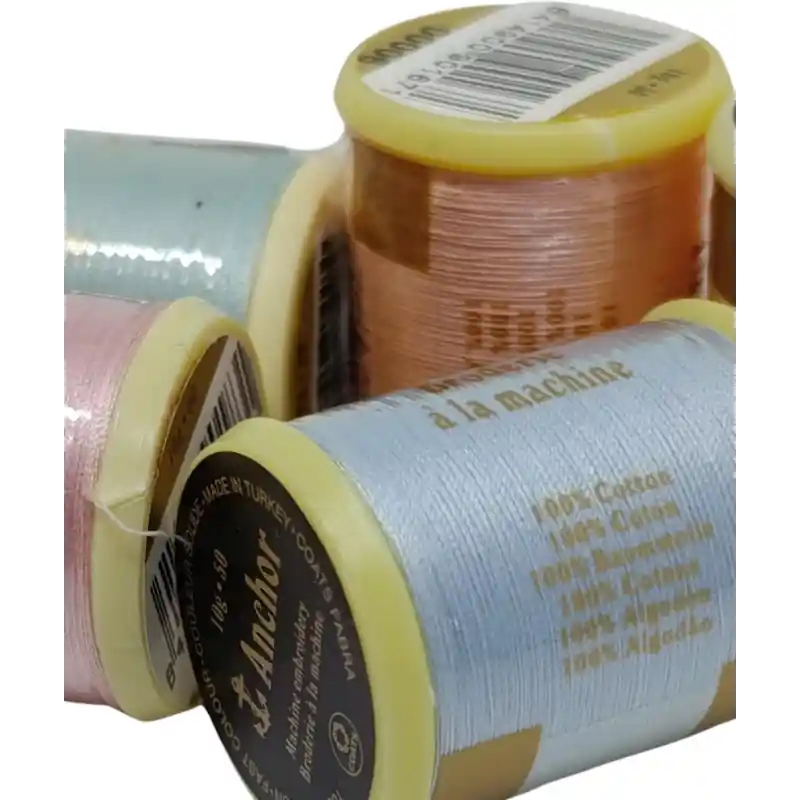 Hilo bordar a máquina Anchor Cotton nº50 - 10 gr - 403 Negro Marca Reconocida