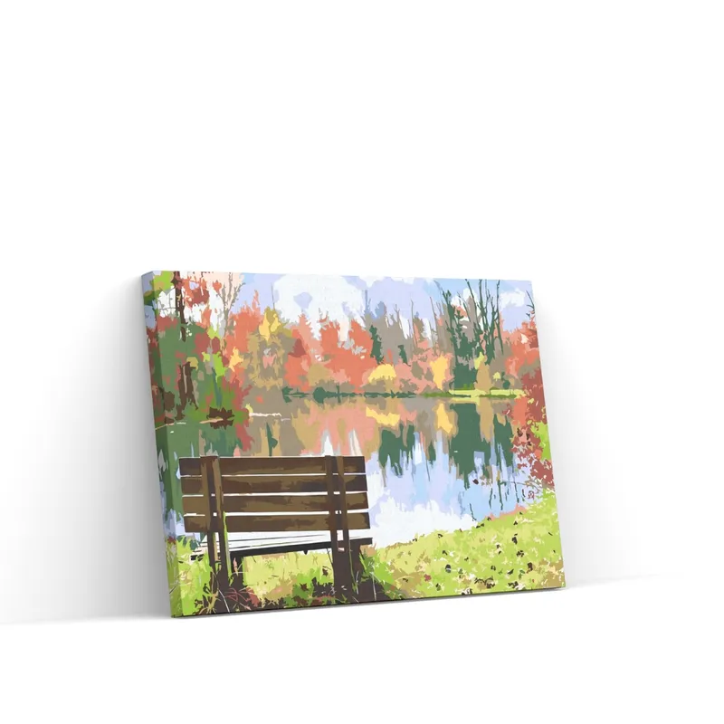 Última Oportunidad Pintar por Números – Banco junto al estanque