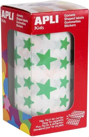 Imprescindible (Must-Have) Rollo Gomets Apli Estrellas Verde