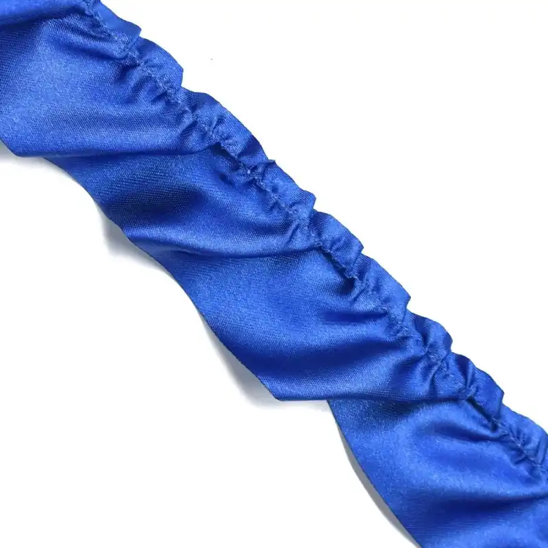 Volante satén brillante fruncido 40mm - Azulina Ocasión Especial