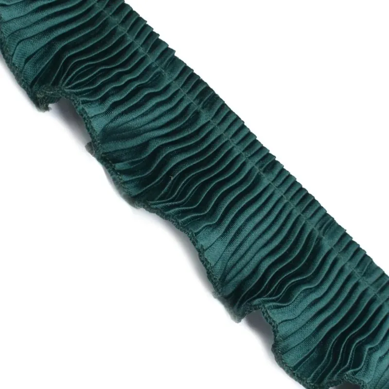 Alta Calidad Volante plisado rulo brillante 40mm - Botella