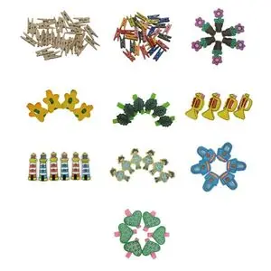 Premium Pack 30 Pinzas Madera Colores Pequeñas