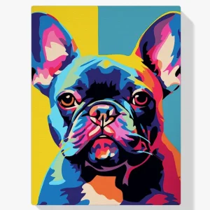 Tendencia Pintar por Números – Bulldog abstracto