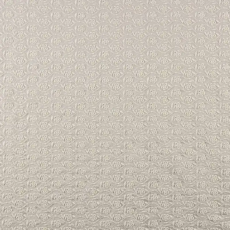 Voile Bordado Magnolia Beige Envío Inmediato