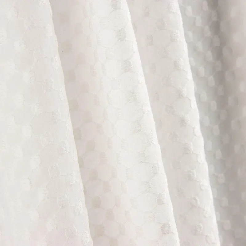 Voile Bordado Luna Blanco Natural Marca Reconocida