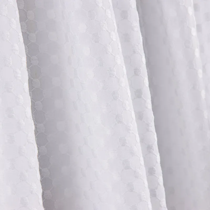 Voile Bordado Luna Blanco Precio De Fábrica