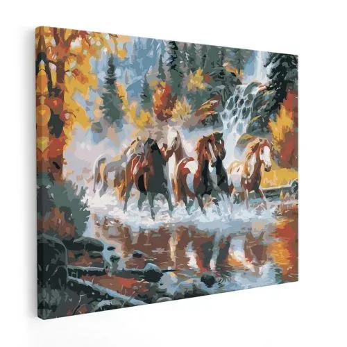 Artesanal Pintar por Números – Caballos corredores