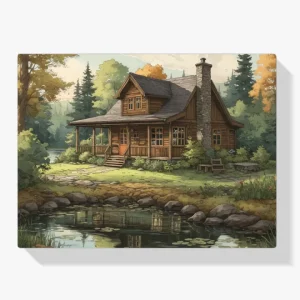 Pintar por Números – Cabaña tranquila en el lago Mejor Precio