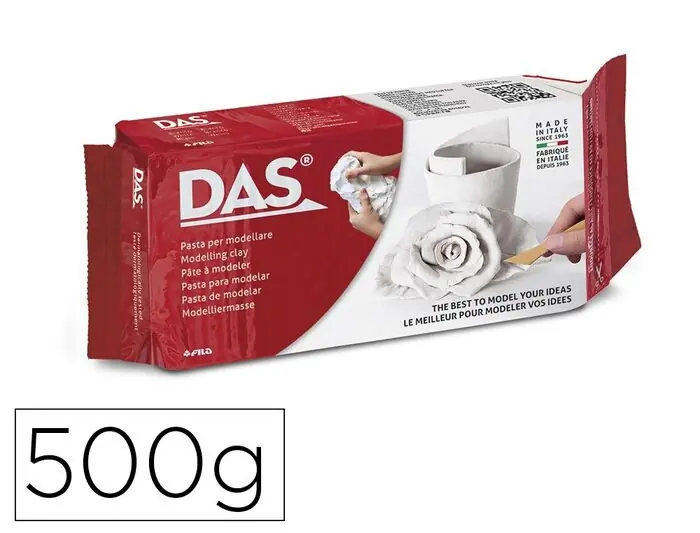 Profesional Pasta Das Blanca 500 Gr para Modelar Seca sin Coccion