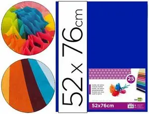 Venta Final Papel Seda Liderpapel Azul 52X76 cm 18 Gr Paq 25 ud